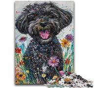 Jigsaws Puzzles 1000 Pieces for Teenagers Gifts Watercolor Poodle Puzzles,Quiz Game for Is Ideal As A Gift for The Whole Family (50x75cm)