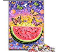 Jigsaws Puzzles 1000 Pieces for Teenagers Gifts Watermelon Butterfly,Train Your Brain And Hands Gifts for Friends And Family 50x75cm