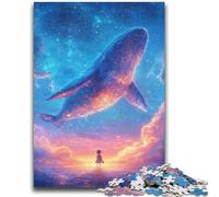 Jigsaws Puzzles 1000 Pieces for Teenagers Gifts Whale Jumping Out Adult Puzzles,Decompressing Intellectual Educational Toy Perfect Decoration (50x75cm)