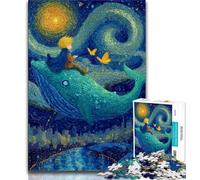 Jigsaws Puzzles 1000 Pieces for Teenagers Gifts Whales in The Night Sky 1000 Piece Puzzle,family Fun Games Is Ideal As A Gift for The Whole Family (size 38x26cm)