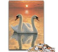 Jigsaws Puzzles 1000 Pieces for Teenagers Gifts White Swan 1000 Piece Puzzle,Educational Stress Relief Toy Gifts for Friends And Family (75x50cm)