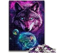 Jigsaws Puzzles 1000 Pieces for Teenagers Gifts Wolf And Earth Stress Reliever Difficult Challenge Is Ideal As Gifts for The Whole Family 50x75cm