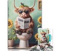 Jigsaws Puzzles 1000 Pieces for Teenagers Gifts Yak in The Toilet 1000 Piece Puzzle,Suitable for Desktop Decoration for And Age 14 (size 38x26cm)
