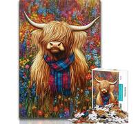 Jigsaws Puzzles 1000 Pieces for Teenagers Gifts Yak Oil Painting Adult Puzzles,Toys Educational Games Stress Relieving Unique Birthday And Gifts 75x50cm