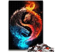 Jigsaws Puzzles 1000 Pieces for Teenagers Gifts Yin And Yang Dragon Adult Puzzles,Decompressing Intellectual Educational Toy Perfect Decoration (38x26cm)