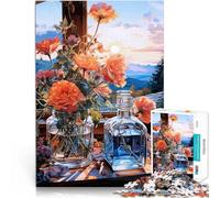 Jigsaws Puzzles 2000 Piece For Adults teenagers landscape abstract flowers vase Suitable for people aged 14 and above Anti-stress family game difficult challenge Fun activities at home。