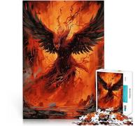 Jigsaws Puzzles 2000 Piece For Adults teenagers phoenix flying out of fire Made of cardboard，for and from 14 years and over Stress Relief Toys because it is ideal as a gift for the whole family。