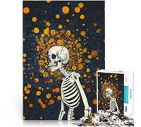 Jigsaws Puzzles 2000 Piece For Adults teenagers Skeleton Waiting in Between Made of cardboard,for age 14+ Interesting stress reduction learning educational Gift。size:70x100cm/27.5x39.3inch