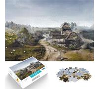 Jigsaws Puzzles 2000 Piece For Adults teenagers “Village” Made of cardboard,for and 14 years and over Hand Speed Race Improving love between couples。size:70x100cm/27.5x39.3inch