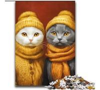 Jigsaws Puzzles 2000 Pieces for Adults Gifts Cat Couple Challenging Game Gifts for Is Ideal As A Gift for The Whole Family 70x100cm