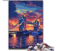 Jigsaws Puzzles 2000 Pieces for Adults Gifts Colorful London Tower Bridge for Age 14+ Challenging To Complete But Fun And Humorous Great Gifts And Toys 70x100cm