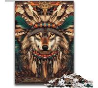 Jigsaws Puzzles 2000 Pieces for Adults Gifts Indian Wolf for Age 14 Years And over Decompressing Intellectual Educational Toy Great Gift 70x100cm