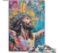 Jigsaws Puzzles 2000 Pieces for Adults Gifts Jesus Graffiti Stress Reliever Staycation Kill Time Home Decoration Toys 70x100cm