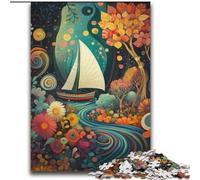 Jigsaws Puzzles 2000 Pieces for Adults Gifts Psychedelic Boat for Age 14+ Educational Games For Adults And Teenagers Artwork Gift 70x100cm