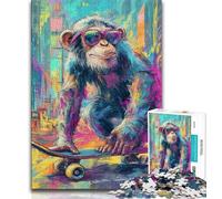 Jigsaws Puzzles 2000 Pieces for Adults Gifts Psychedelic Monkey,Decompressing Intellectual Educational Toy Birthday Present,Gifts 70x100cm