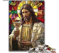 Jigsaws Puzzles 2000 Pieces for Adults Gifts Stained Glass Jesus for Age 14+ Challenging To Complete But Fun And Humorous Great Gifts And Toys 70x100cm