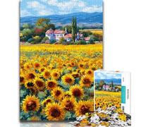 Jigsaws Puzzles 2000 Pieces for Adults Gifts Sunflower Field,Help The Brain Exercise Addictive Toys to Cultivate Patience Gift For Birthdays 70x100cm