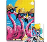 Jigsaws Puzzles 2000 Pieces for Adults Gifts Three Flamingos,Learning Educational Toys Family Games Unique Birthday And Gifts 70x100cm