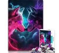 Jigsaws Puzzles 2000 Pieces for Adults Gifts Two Wolves,Educational Family Game Wall Decoration Unique Birthday And Xmas Gifts 70x100cm