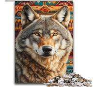 Jigsaws Puzzles 2000 Pieces for Teenagers Gifts Indian Wolf for Educational Game Challenge Toy Birthday Present, Gifts 70x100cm