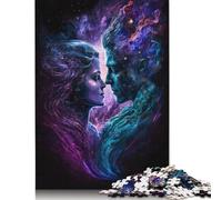 Jigsaws Puzzles 500 Pieces Adult Puzzle Couple in The Galaxy Puzzles Jigsaws Art Diy Game Gift Toy Family Game 500pcs (52x38cm)