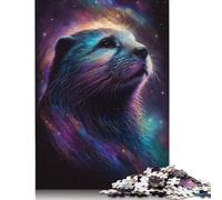 Jigsaws Puzzles 500 Pieces Adult Puzzle Galaxy Otter Puzzles Jigsaws Art Diy Game Gift Toy Family Game 500pcs (52x38cm)