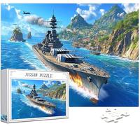 Jigsaws Puzzles for Adults 1000 pcs Pieces, Boat Puzzle Ocean Pattern Design, Wooden Puzzle Educational Games Challenging Adult Crafts with Gift Box Packaging, Home Room Wall Decor, 30x20in, Model139