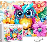 Jigsaws Puzzles for Adults 1000 pcs Pieces, Color Puzzle Owl Pattern Design, Wooden Puzzle Educational Games Challenging DIY Adult Crafts with Gift Box Packaging Home Room Wall Decor, 30x20in,Model124