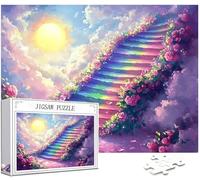 Jigsaws Puzzles for Adults 1000 pcs Pieces, Rainbow Puzzle Bridge Pattern Design, Wooden Puzzle Educational Games Challenging, DIY Adult Crafts with Gift Box, Home Room Wall Decor, 30x20in, Model217