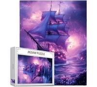 Jigsaws Puzzles for Adults 1000 pcs Pieces, Sailboat Puzzle Ocean Pattern Design, Wooden Puzzle Educational Games Challenging, DIY Adult Crafts with Gift Box, Home Room Wall Decor, 30x20in, Model847