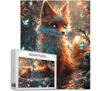 Jigsaws Puzzles for Adults 1314 pcs Pieces, Fox Puzzle Butterfly Pattern Design, Wooden Puzzle Educational Games Challenging, DIY Adult Crafts with Gift Box, Home Room Wall Decor, 30x20in, Model865