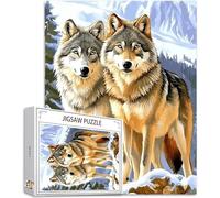 Jigsaws Puzzles for Adults 1314 pcs Pieces, Wolf Puzzle Snow Pattern Design, Wooden Puzzle Educational Games Challenging DIY Adult Crafts with Gift Box Packaging Home Room Wall Decor, 30x20in,Model919