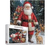 Jigsaws Puzzles for Adults 1500 pcs Pieces, Christmas Puzzle Snow Scene Pattern Design, Wooden Puzzle Educational Games Challenging, with Gift Box Packaging, Home Room Wall Decor, 35x22in, Model706