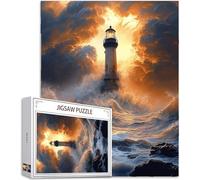Jigsaws Puzzles for Adults 1500 pcs Pieces, Lighthouse Puzzle Picture Pattern Design, Wooden Puzzle Educational Games Challenging, DIY Adult Crafts with Gift Box Home Room Wall Decor, 35x22in,Model841