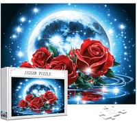 Jigsaws Puzzles for Adults 2000 pcs Pieces, Rose Puzzle Moon Pattern Design, Wooden Puzzle Educational Games Challenging DIY Adult Crafts with Gift Box Packaging Home Room Wall Decor, 40x28in,Model292