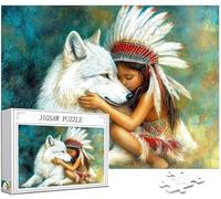 Jigsaws Puzzles for Adults 2000 pcs Pieces, Wolf Puzzle Animal Pattern Design, Wooden Puzzle Educational Games Challenging Adult Crafts with Gift Box Packaging, Home Room Wall Decor, 40x28in, Model160