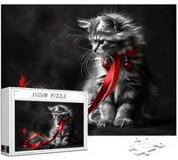 Jigsaws Puzzles for Adults 4000 pcs Pieces, Black Puzzle Cat Pattern Design, Wooden Puzzle Educational Games Challenging DIY Adult Crafts with Gift Box Packaging Home Room Wall Decor, 56x35in,Model496