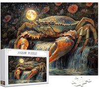 Jigsaws Puzzles for Adults 4000 pcs Pieces, Moon Puzzle Crab Pattern Design, Wooden Puzzle Educational Games Challenging DIY Adult Crafts with Gift Box Packaging Home Room Wall Decor, 56x35in,Model106