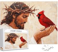 Jigsaws Puzzles for Adults 5000 pcs Pieces, Man Puzzle Red Sparrow Pattern Design, Wooden Puzzle Educational Games Challenging, DIY Adult Crafts with Gift Box, Home Room Wall Decor, 62x42in, Model478