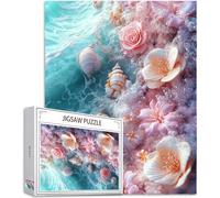 Jigsaws Puzzles for Adults 5000 pcs Pieces, Ocean Puzzle Shell Pattern Design, Wooden Puzzle Educational Games Challenging Adult Crafts with Gift Box Packaging, Home Room Wall Decor, 62x42in, Model658