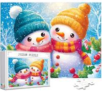Jigsaws Puzzles for Adults 5000 pcs Pieces, Snowman Puzzle Winter Pattern Design, Wooden Puzzle Educational Games Challenging, DIY Adult Crafts with Gift Box, Home Room Wall Decor, 62x42in, Model172
