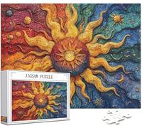 Jigsaws Puzzles for Adults 6000 pcs Pieces, Abstract Puzzle Sun Pattern Design, Wooden Puzzle Educational Games Challenging Adult Crafts with Gift Box Packaging, Home Room Wall Decor, 72x42in, Model37