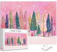 Jigsaws Puzzles for Adults 6000 pcs Pieces, Pink Puzzle Snow Scene Pattern Design, Wooden Puzzle Educational Games Challenging, DIY Adult Crafts with Gift Box, Home Room Wall Decor, 72x42in, Model202
