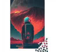 Jigsaws Puzzles for Adults Astronaut Watches The Burn 1000 Piece Jigsaw Puzzle Wooden Puzzles Suitable for Adults And over 18 Years Old Brain Teaser Puzzle 1000pcs (75x50cm)