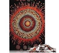 Jigsaws Puzzles for Adults Australian Style Dot Paint 1000 Piece Jigsaw Puzzle Wooden Puzzles Suitable for Adults And over 18 Years Old Brain Teaser Puzzle 1000pcs (75x50cm)