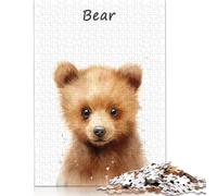 Jigsaws Puzzles for Adults Bear Baby 500 Piece Jigsaw Puzzle Wooden Puzzles Suitable for Adults And over 18 Years Old Brain Teaser Puzzle 500pcs (52x38cm)