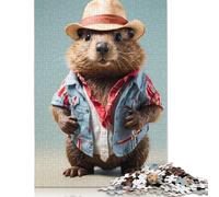 Jigsaws Puzzles for Adults Beaver 1000 Piece Jigsaw Puzzle Wooden Puzzles Suitable for Adults And over 18 Years Old Brain Teaser Puzzle 1000pcs (75x50cm)