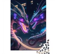 Jigsaws Puzzles for Adults Brave Dragon 500 Piece Jigsaw Puzzle Wooden Puzzles Suitable for Adults And over 18 Years Old Brain Teaser Puzzle 500pcs (52x38cm)