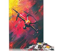 Jigsaws Puzzles for Adults Fiery Drone Flight 1000 Piece Jigsaw Puzzle Paper Puzzles Suitable for Adults And over 18 Years Old Brain Teaser Puzzle 38x26cm/1000pcs