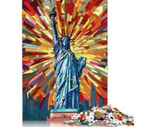 Jigsaws Puzzles for Adults Liberty Picasso Cubism Art 500 Piece Jigsaw Puzzle Wooden Puzzles Suitable for Adults And over 18 Years Old Brain Teaser Puzzle 500pcs (52x38cm)